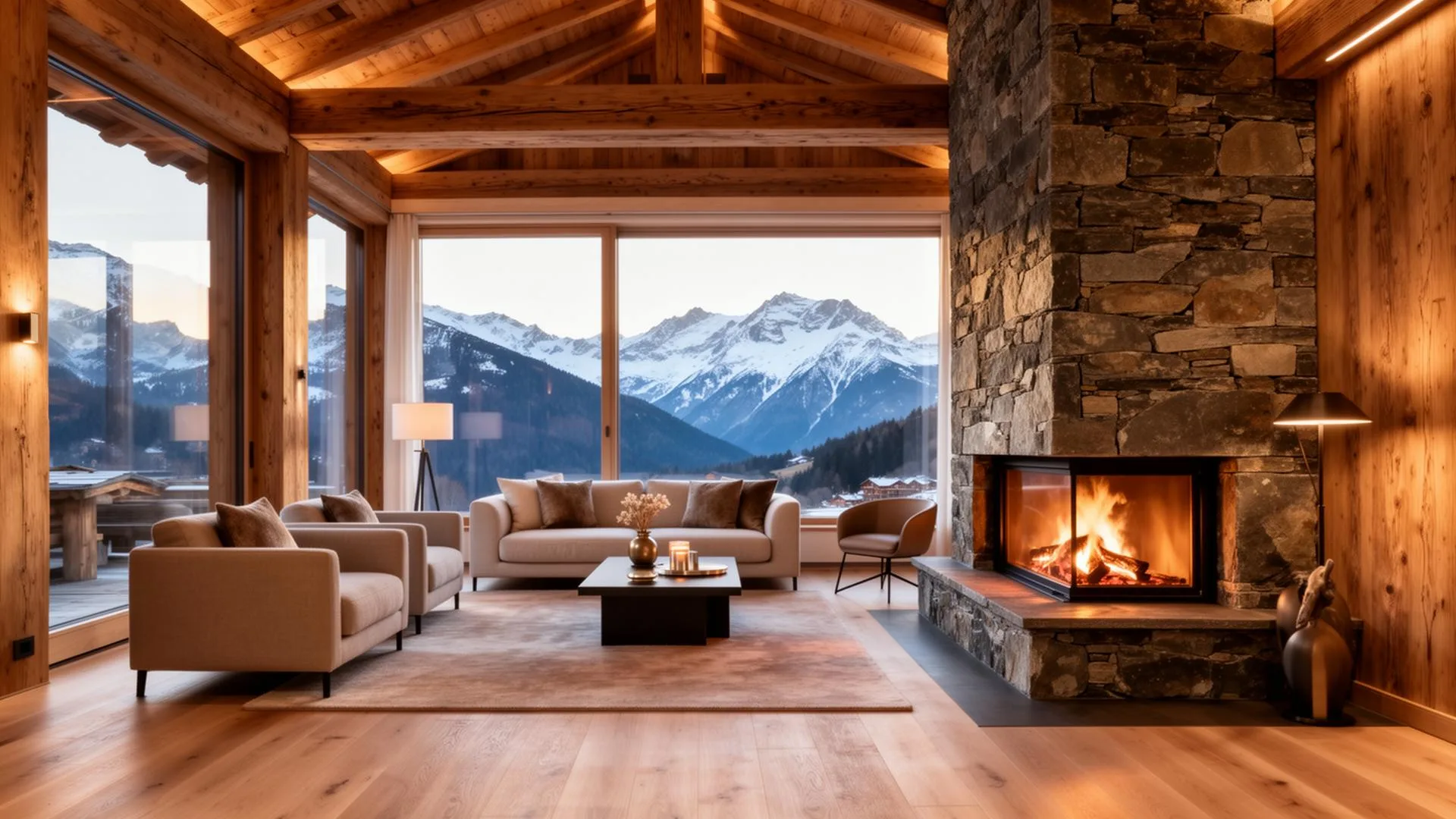 Luxury chalet interior in Nendaz, Valais